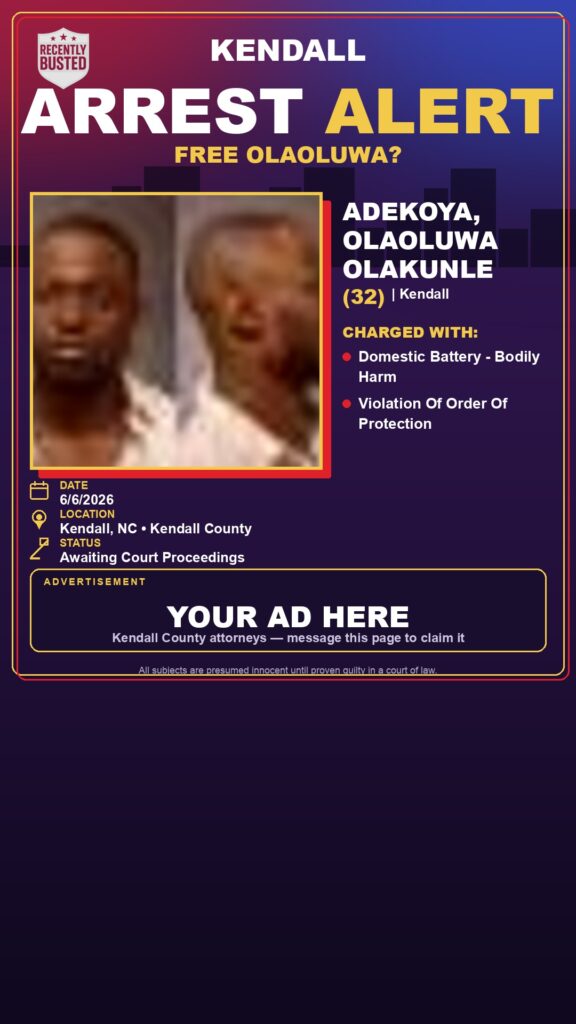 Arrest report — ADEKOYA, OLAOLUWA OLAKUNLE