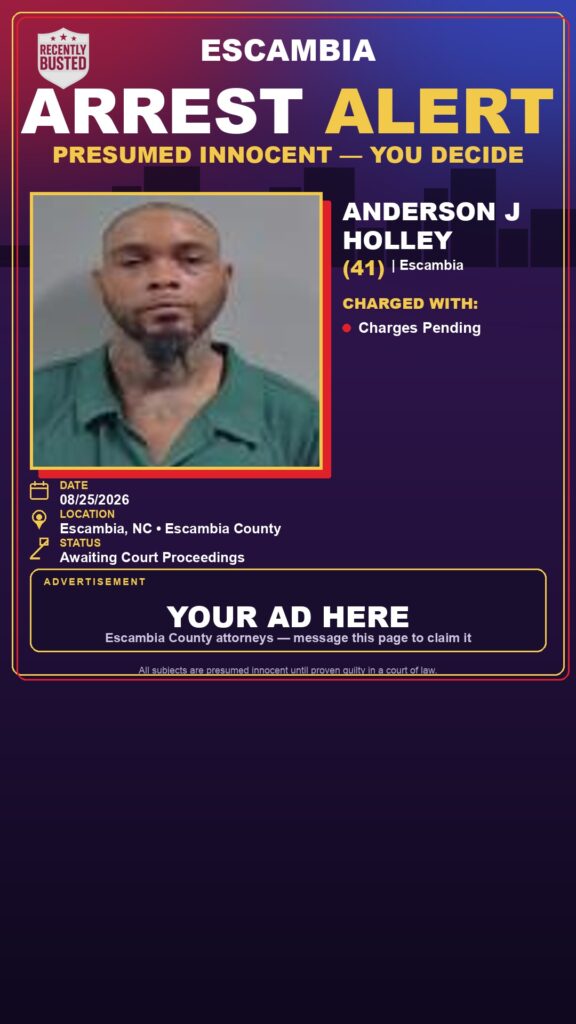 Arrest report - Anderson J Holley