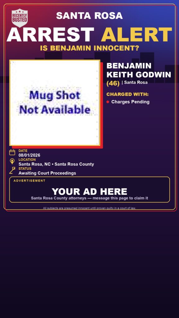 Booking photo of Benjamin Keith Godwin