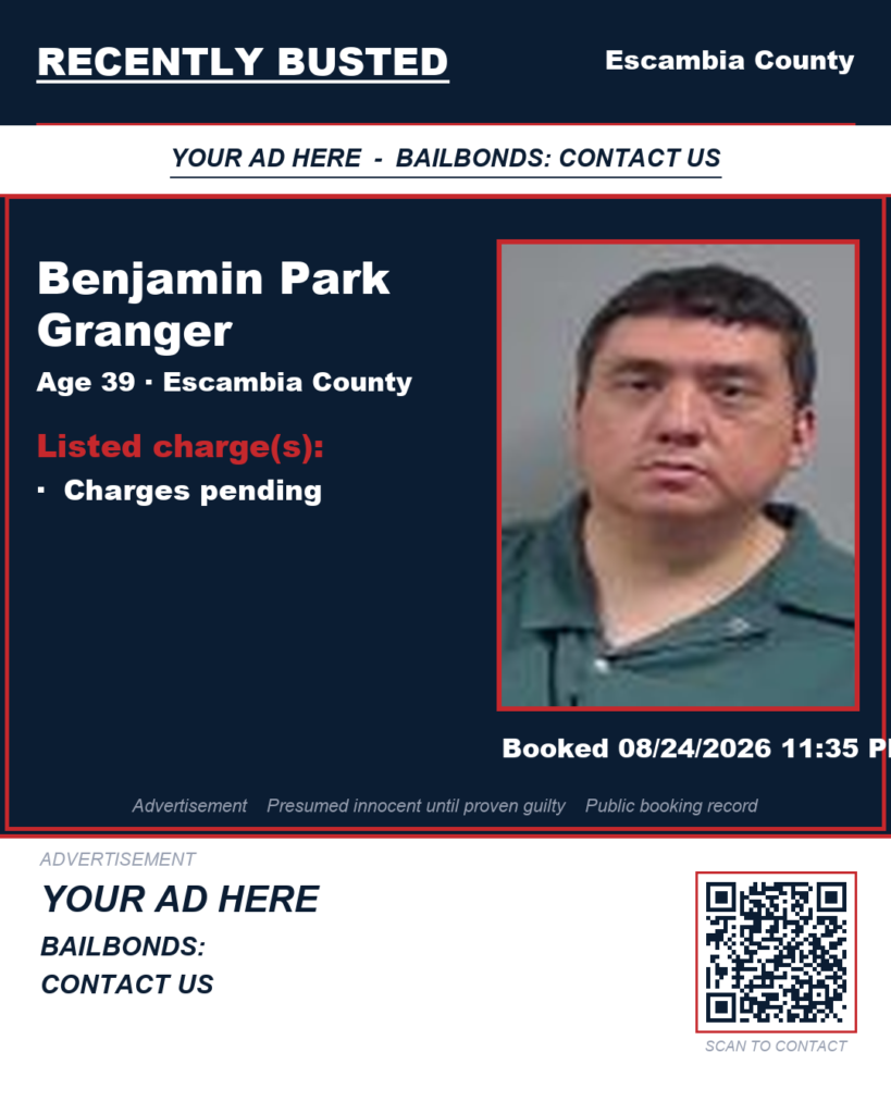 Arrest report - Benjamin Park Granger