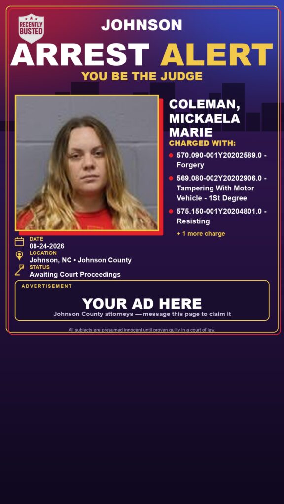 Arrest report — COLEMAN, MICKAELA MARIE