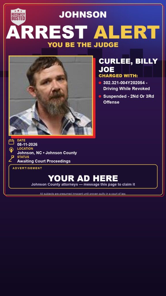 Arrest report — CURLEE, BILLY JOE