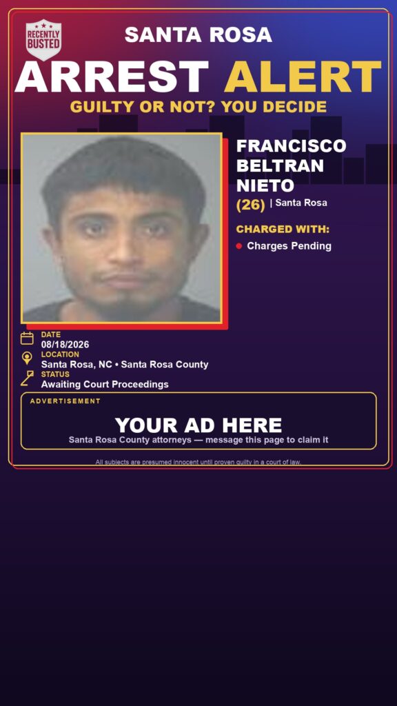 Arrest report — Francisco Beltran Nieto
