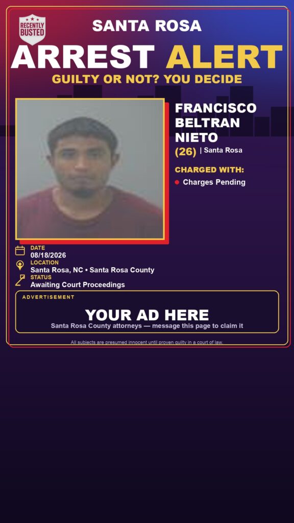 Arrest report - Francisco Beltran Nieto