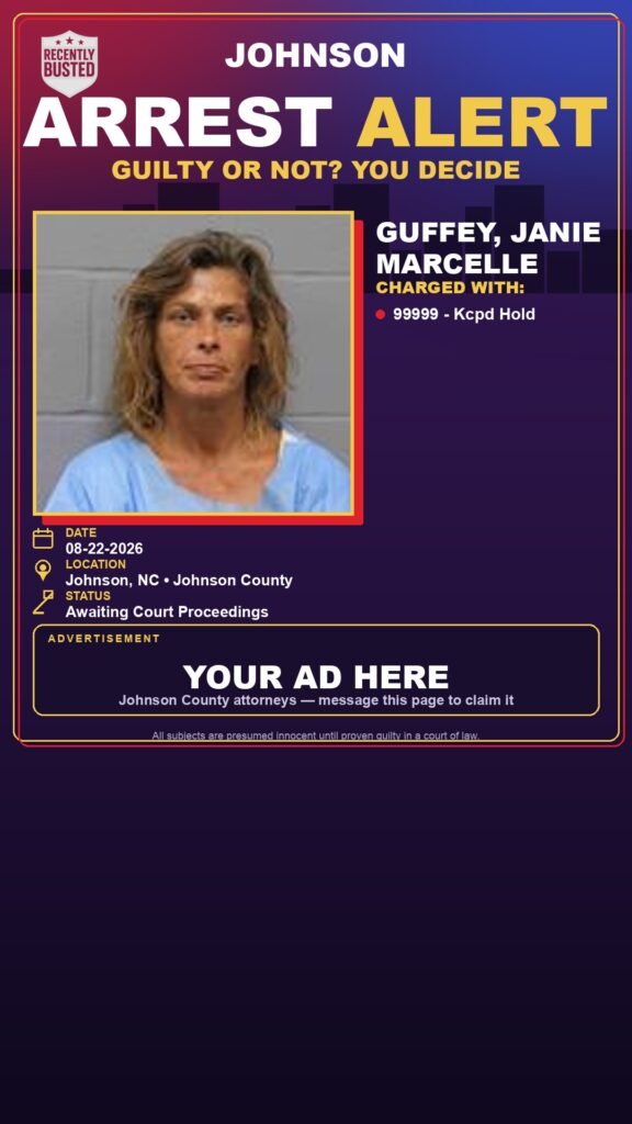 Arrest report — GUFFEY, JANIE MARCELLE