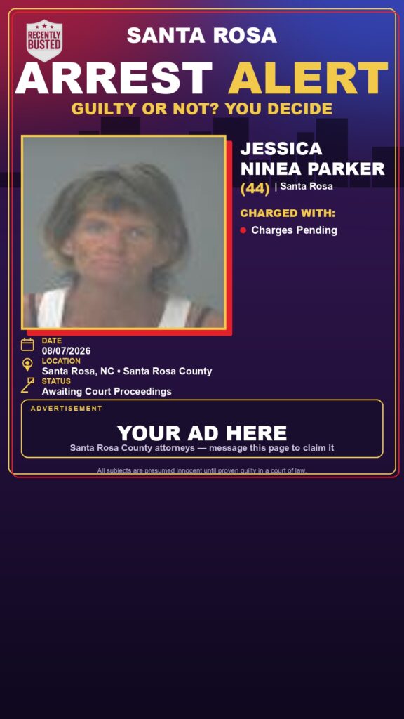 Arrest report - Jessica Ninea Parker