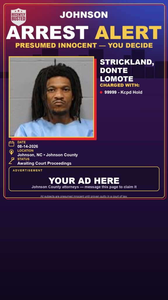 Arrest report — STRICKLAND, DONTE LOMOTE