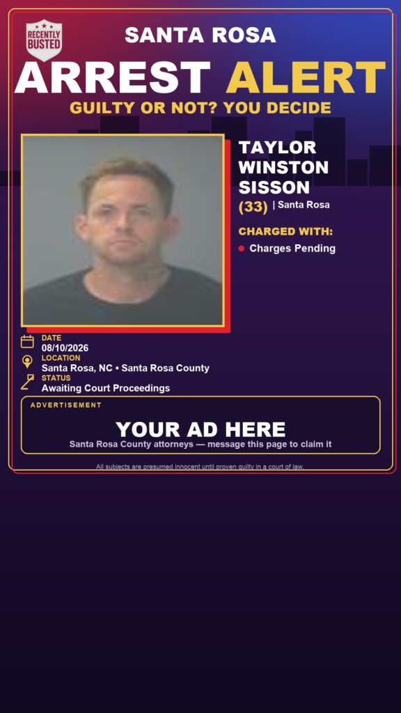 Arrest report — Taylor Winston Sisson