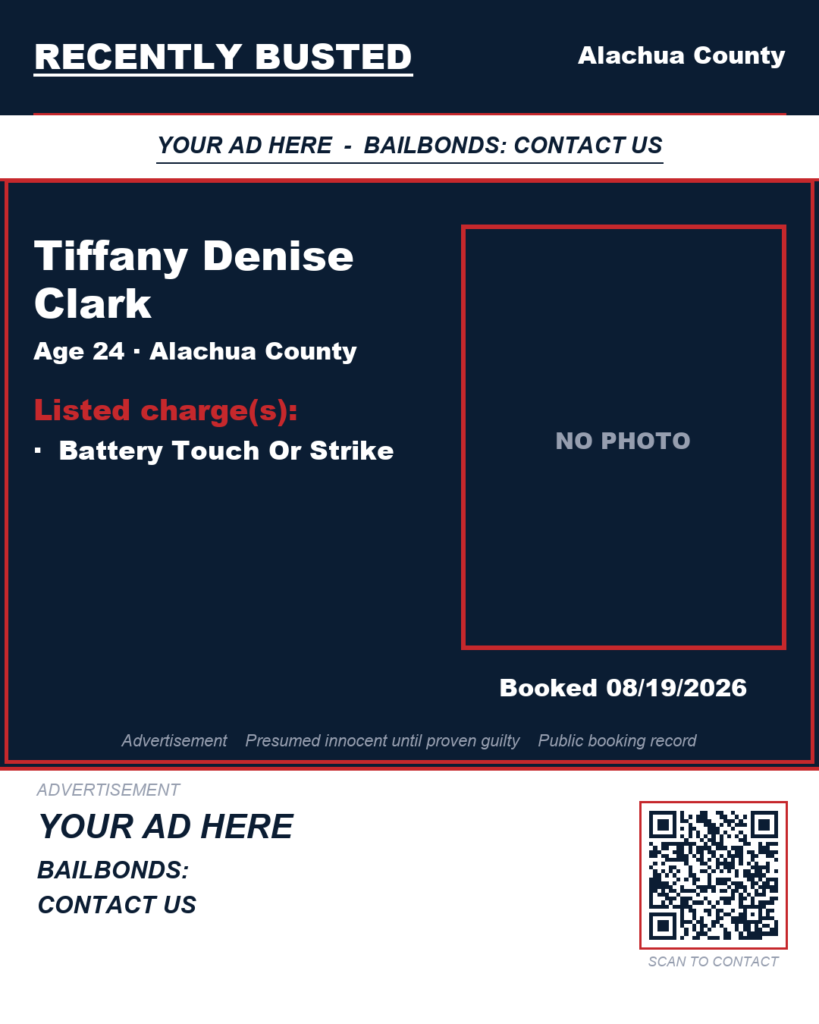 Arrest report — Tiffany Denise Clark