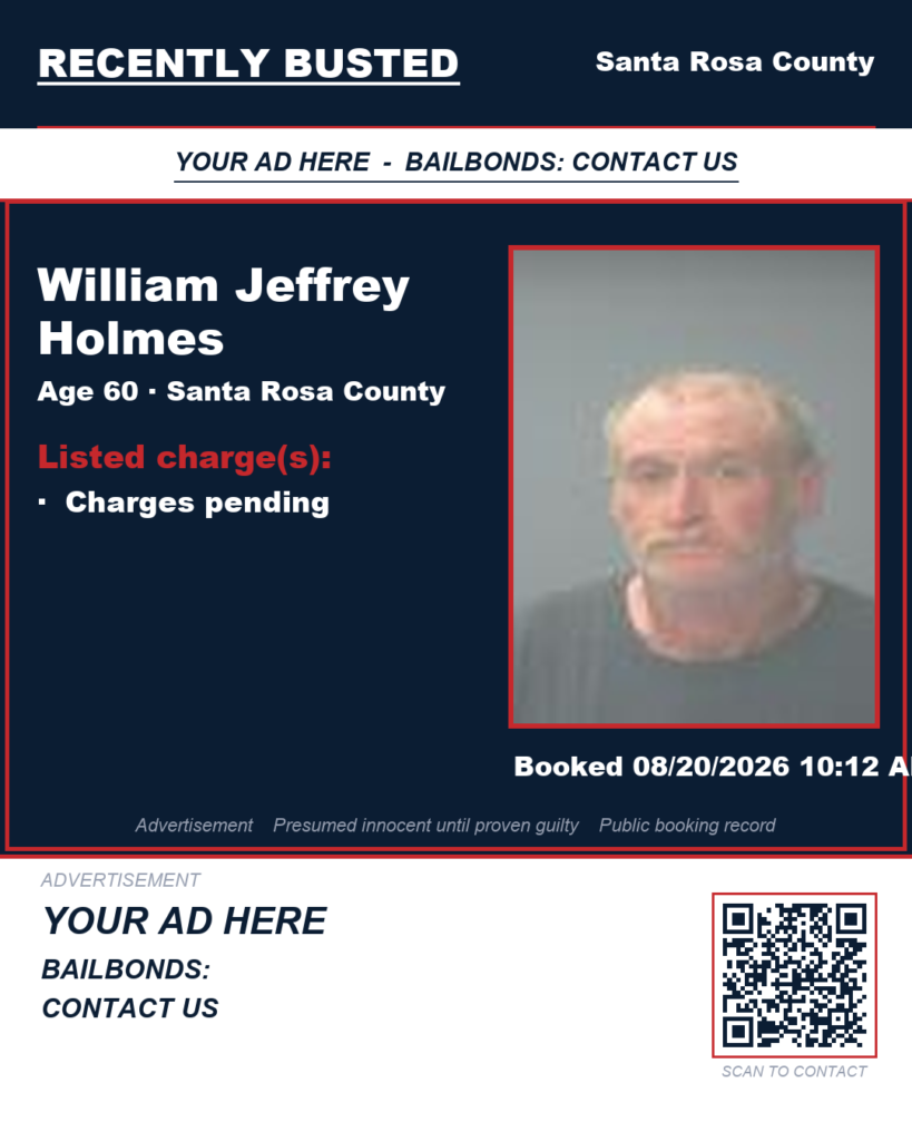 Arrest report — William Jeffrey Holmes