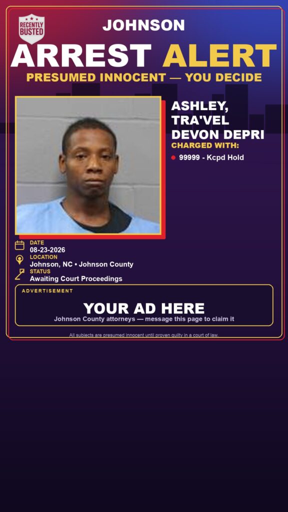 Arrest report — ASHLEY, TRA'VEL DEVON DEPRI