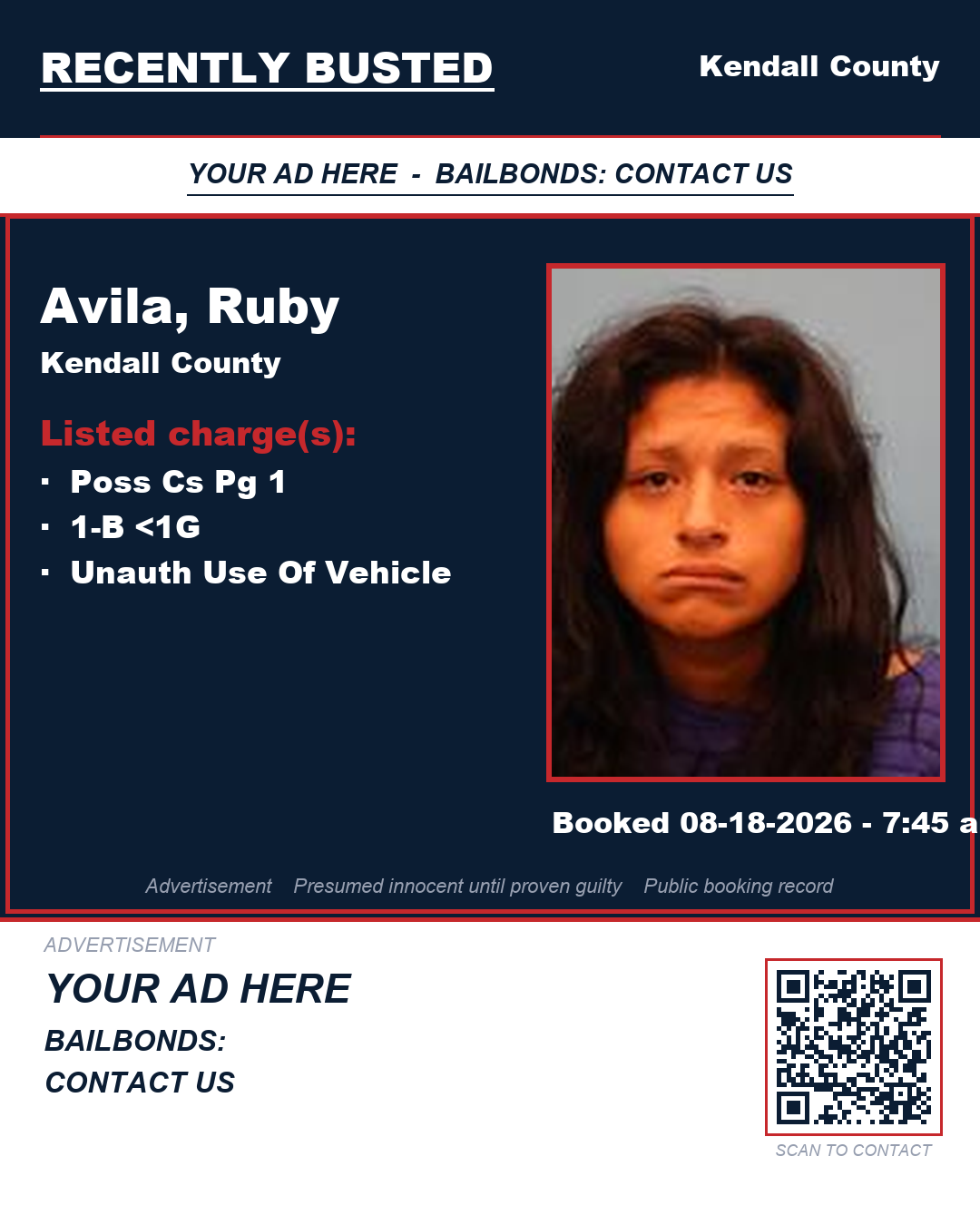 Arrest report - Avila, Ruby