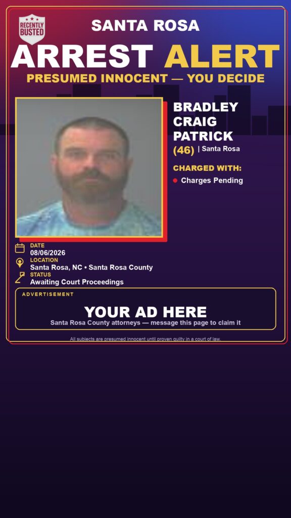 Arrest report — Bradley Craig Patrick