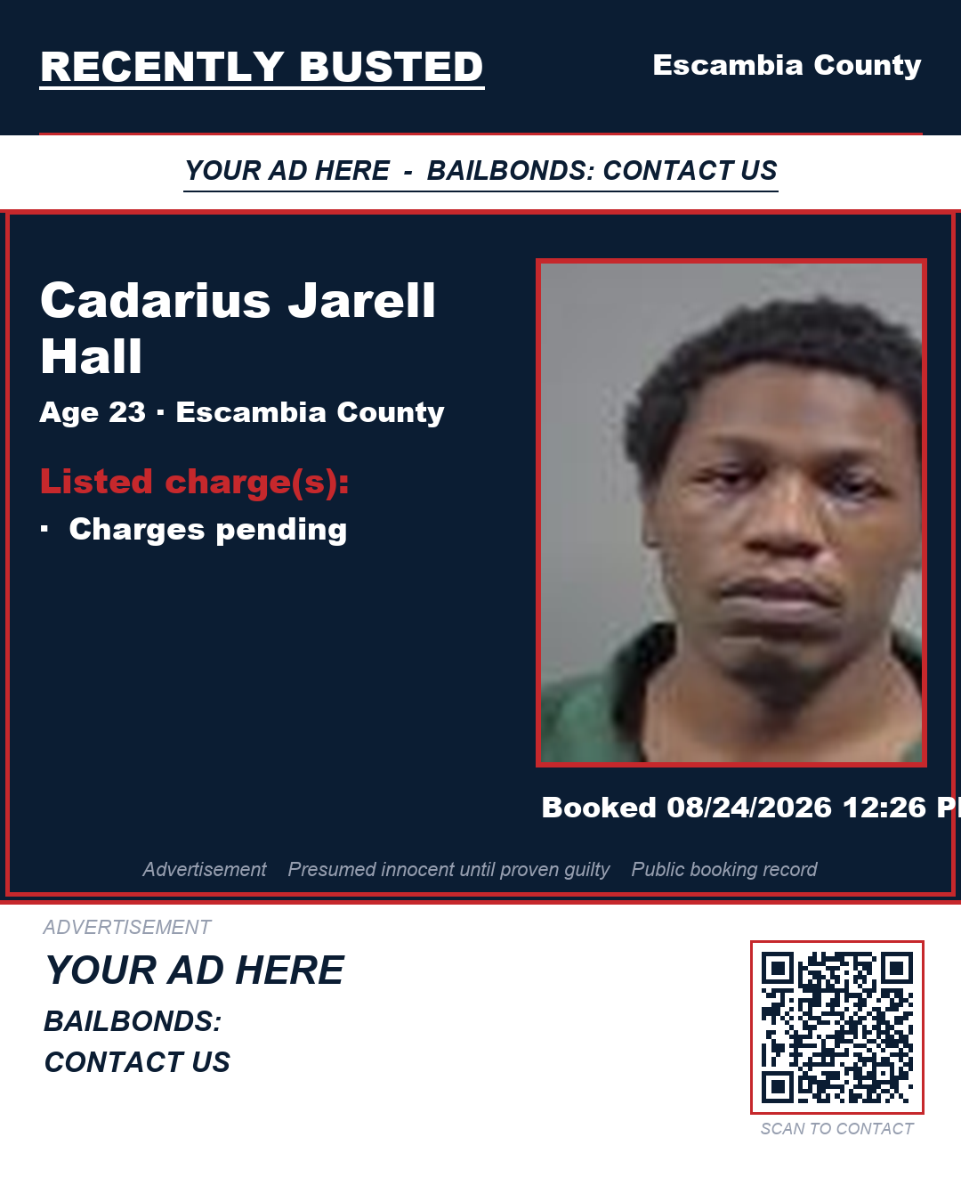 Arrest report - Cadarius Jarell Hall