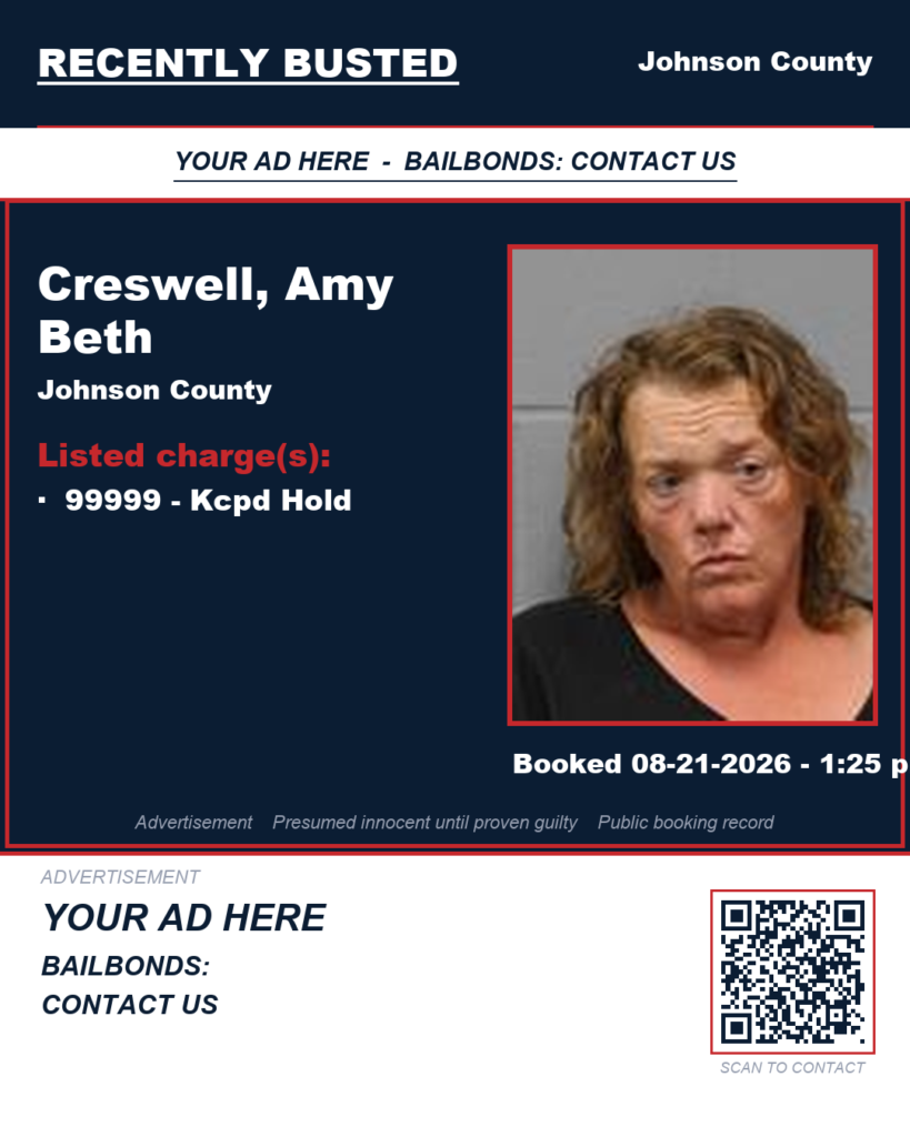Arrest report — CRESWELL, AMY BETH