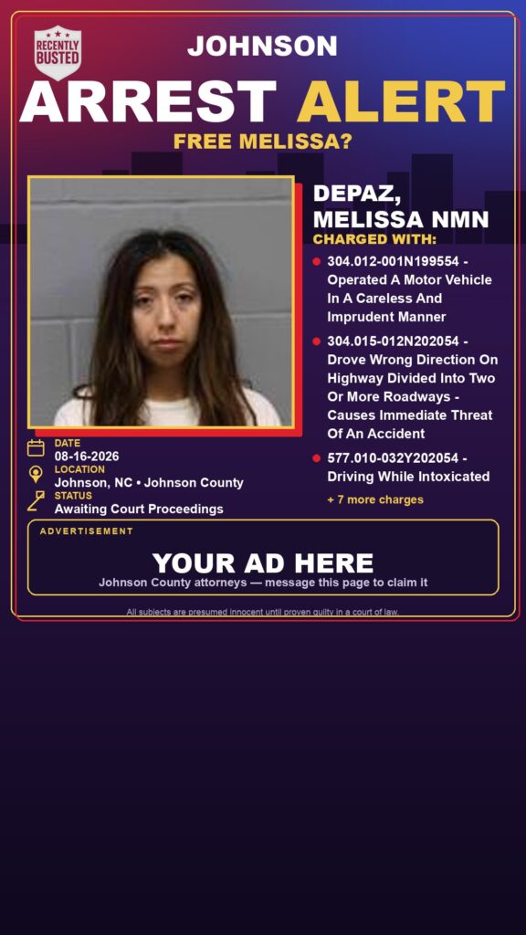 Arrest report — DEPAZ, MELISSA NMN