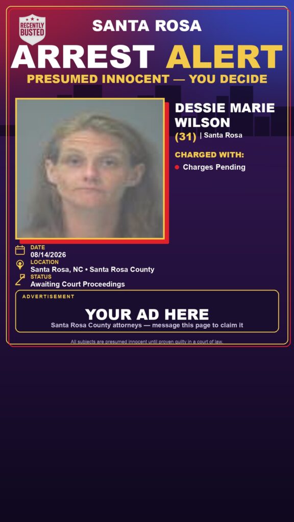Arrest report - Dessie Marie Wilson