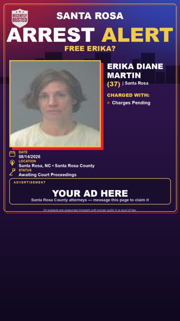Arrest report - Erika Diane Martin