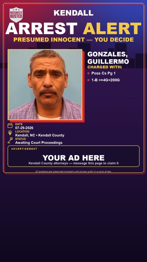 Arrest report — Gonzales, Guillermo