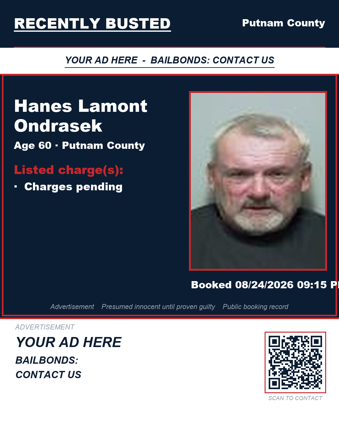 Arrest report - Hanes Lamont Ondrasek