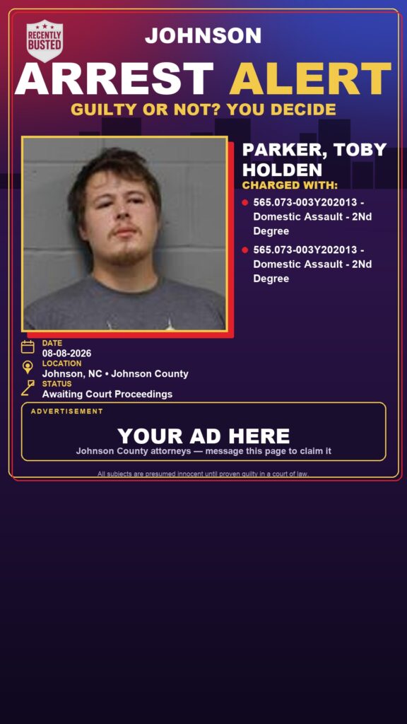Arrest report — PARKER, TOBY HOLDEN