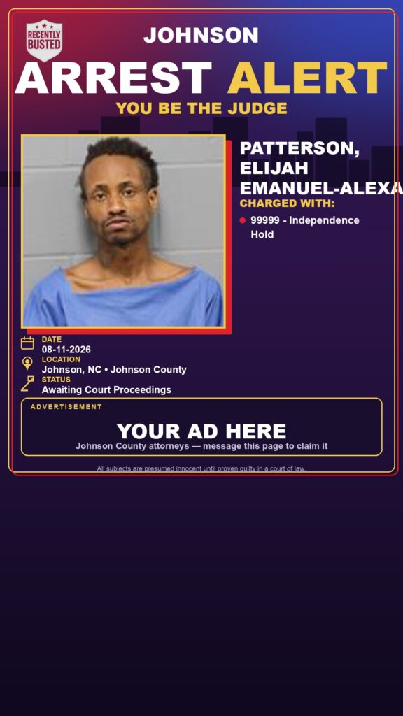 Arrest report — PATTERSON, ELIJAH EMANUEL-ALEXANDER