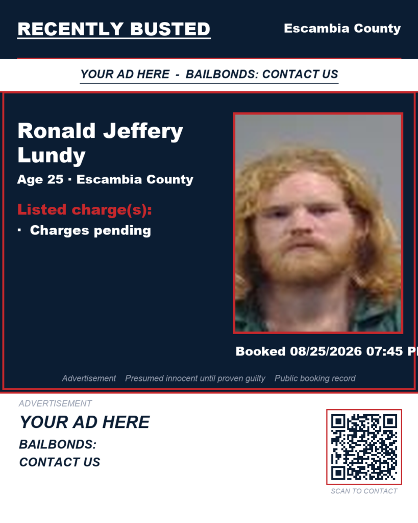 Arrest report - Ronald Jeffery Lundy