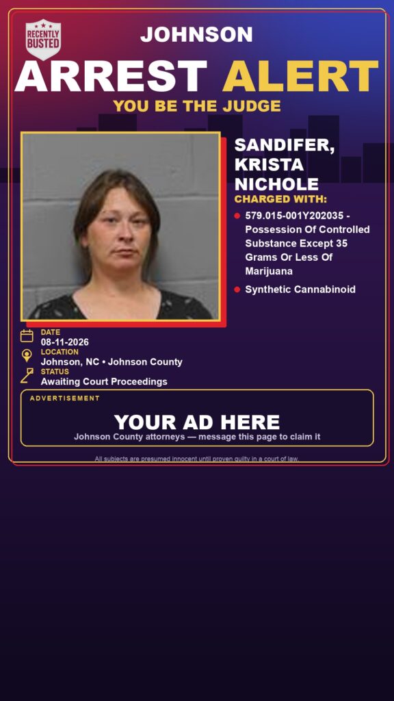 Arrest report — SANDIFER, KRISTA NICHOLE