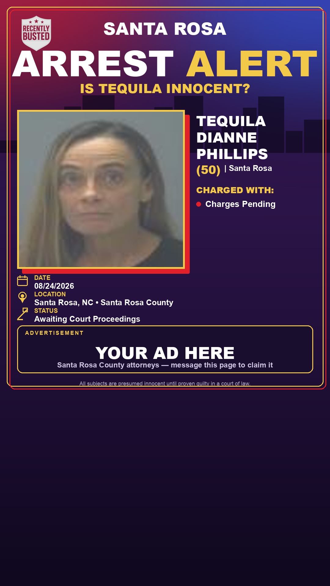 Arrest report - Tequila Dianne Phillips