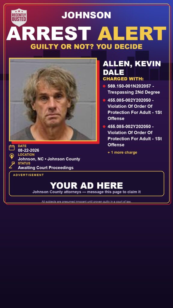 Arrest report — ALLEN, KEVIN DALE