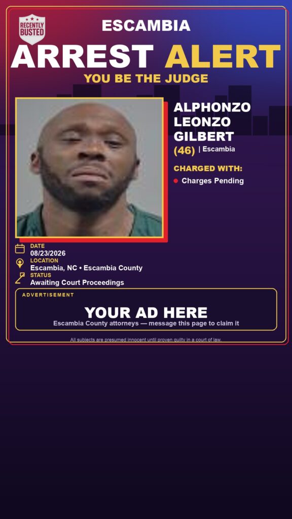Arrest report - Alphonzo Leonzo Gilbert