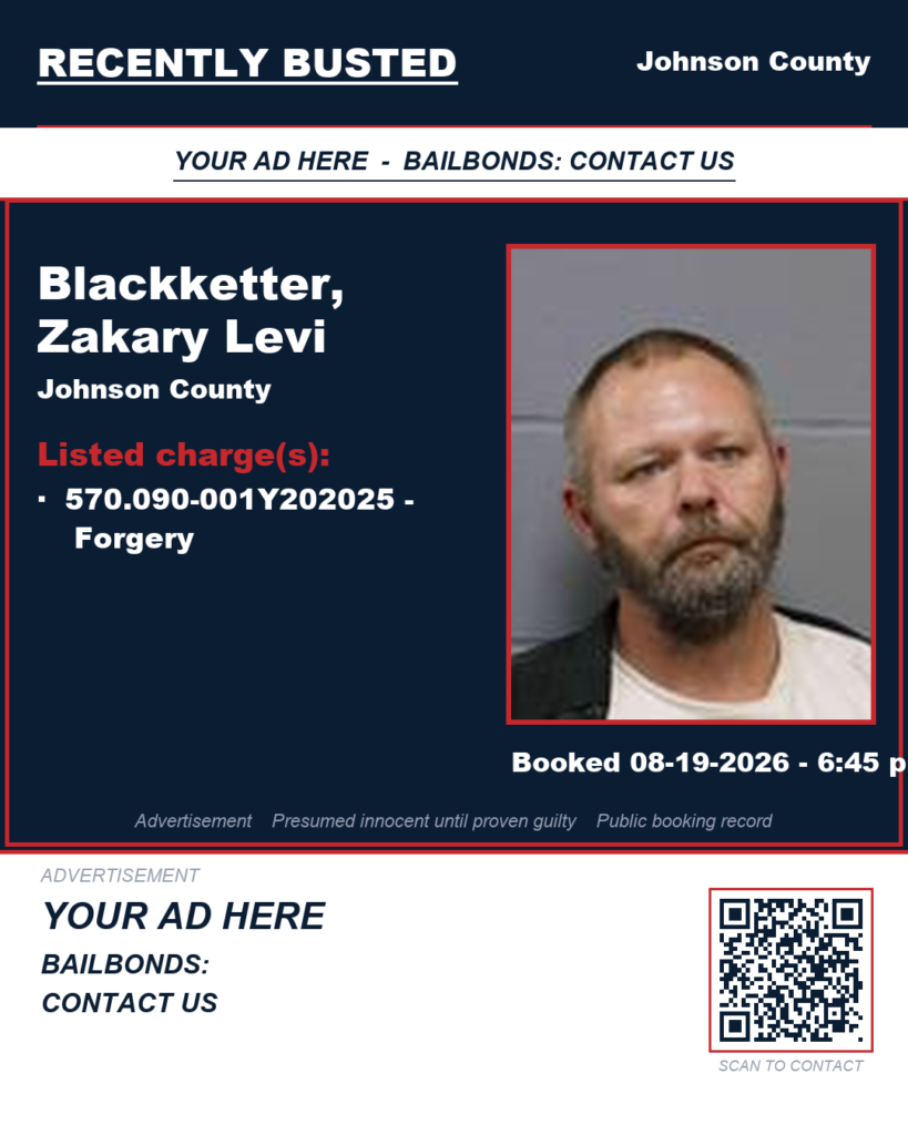 Arrest report — BLACKKETTER, ZAKARY LEVI