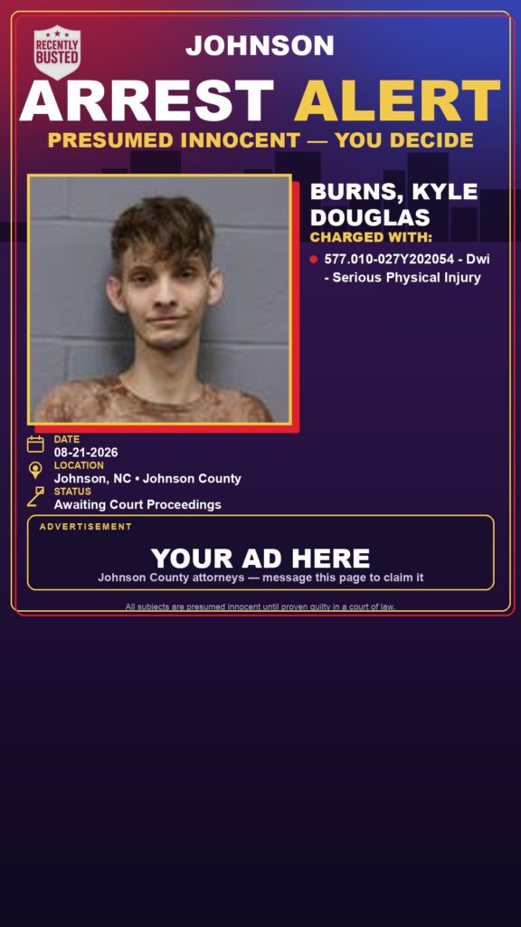 Arrest report — BURNS, KYLE DOUGLAS
