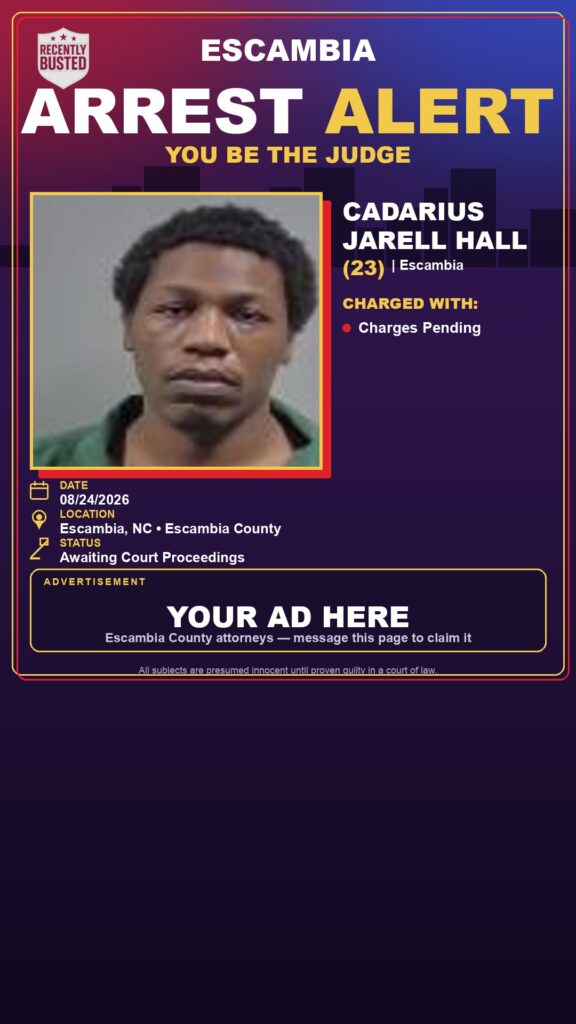 Arrest report - Cadarius Jarell Hall