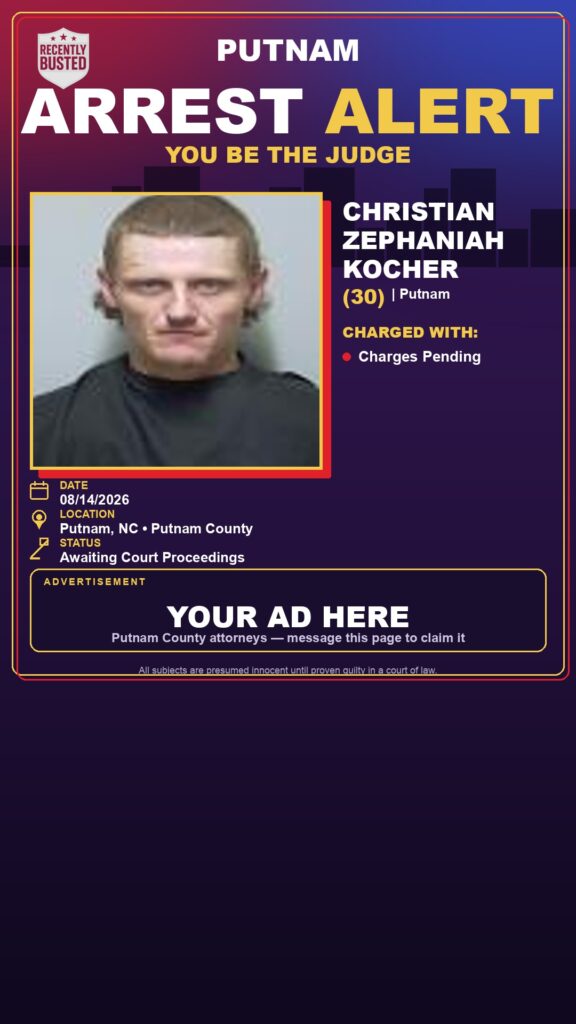 Arrest report - Christian Zephaniah Kocher
