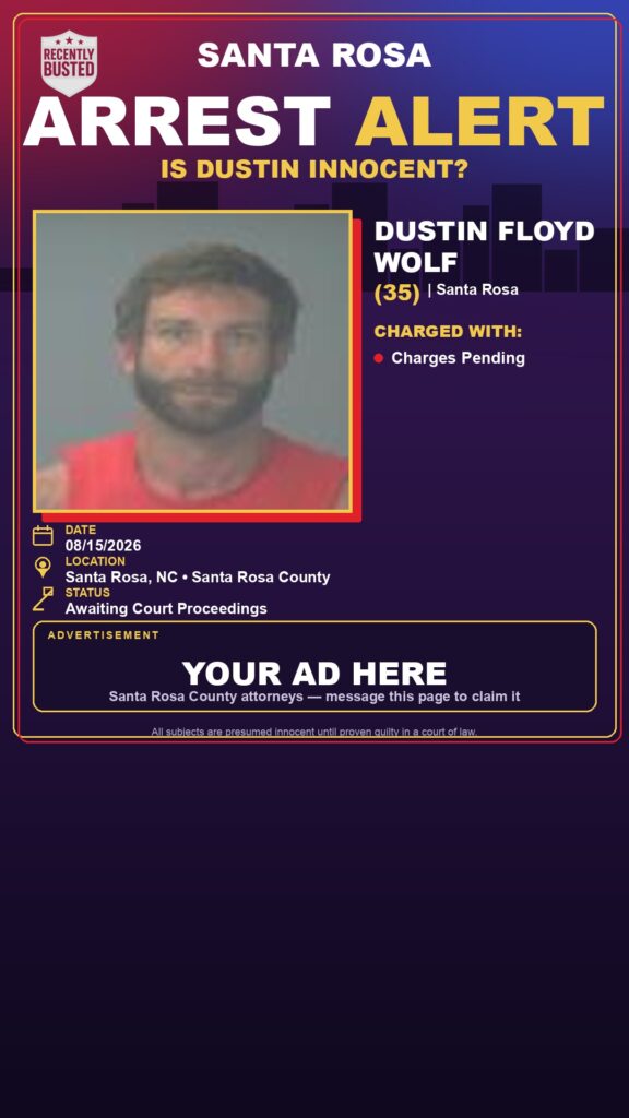 Arrest report - Dustin Floyd Wolf