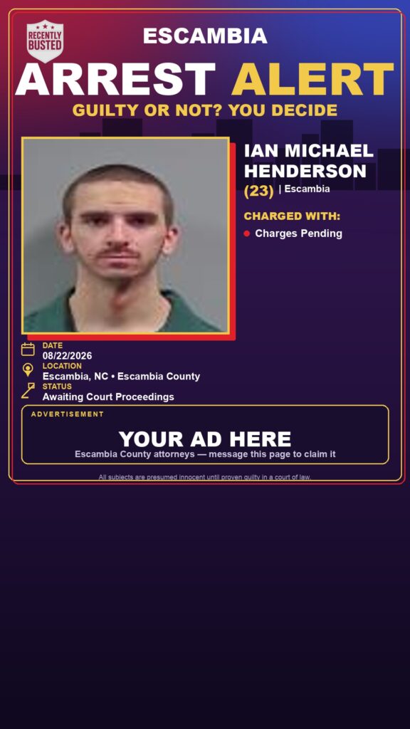 Arrest report - Ian Michael Henderson