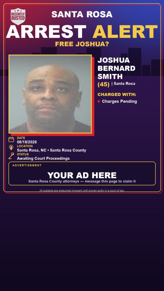 Arrest report - Joshua Bernard Smith
