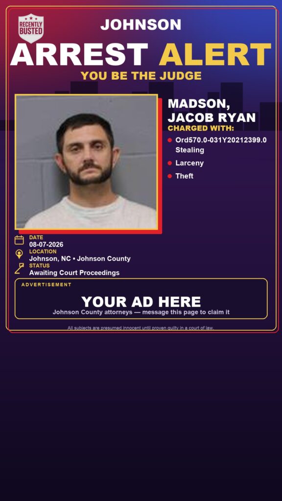 Arrest report — MADSON, JACOB RYAN