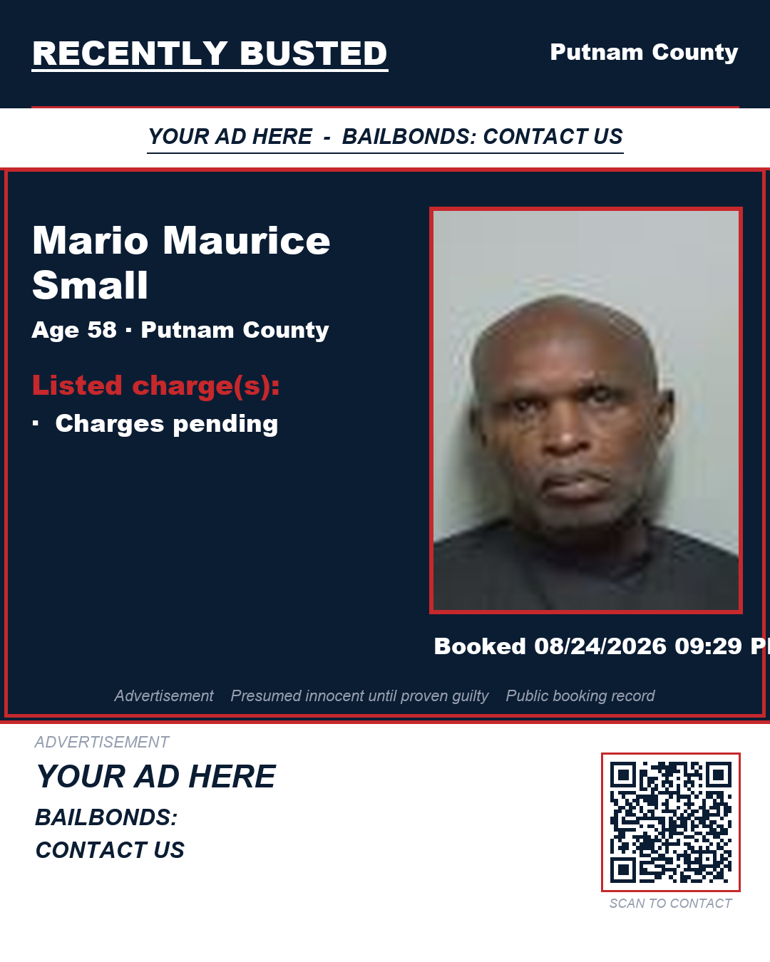 Arrest report - Mario Maurice Small