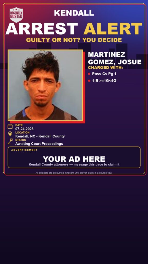 Arrest report — Martinez Gomez, Josue