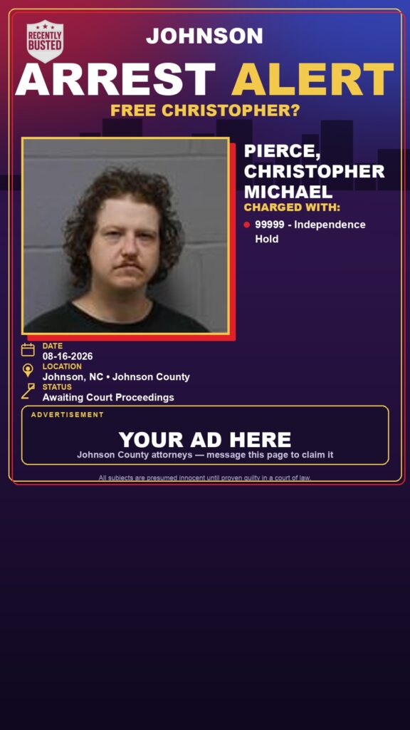 Arrest report — PIERCE, CHRISTOPHER MICHAEL