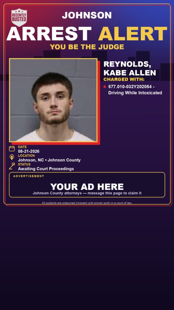 Arrest report — REYNOLDS, KABE ALLEN