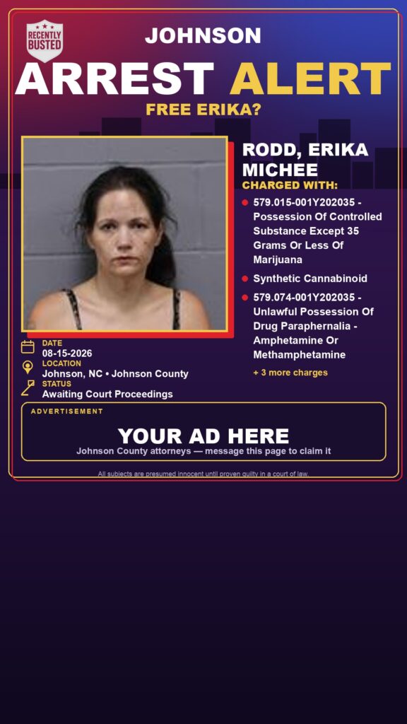 Arrest report — RODD, ERIKA MICHEE