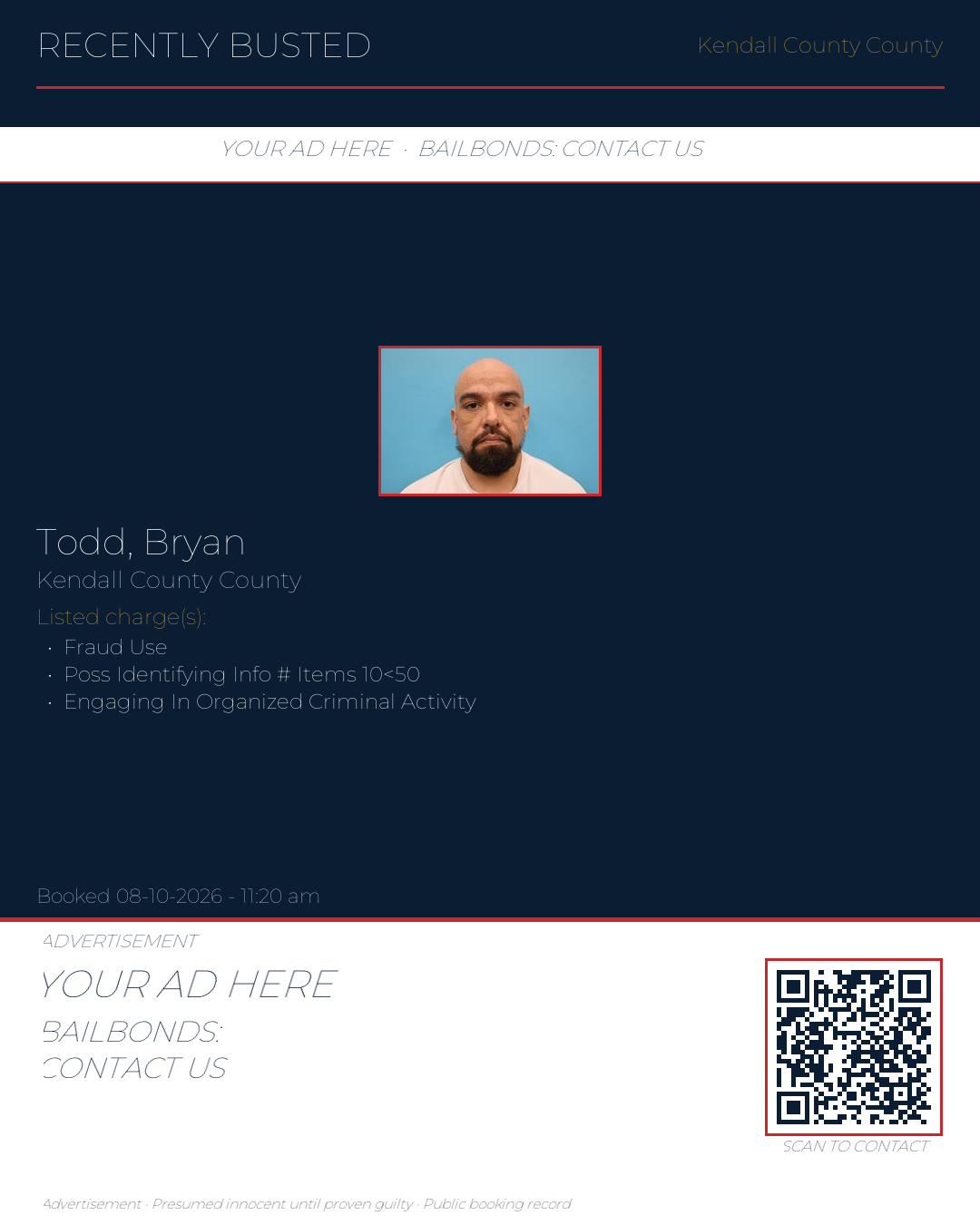 Arrest report - Todd, Bryan