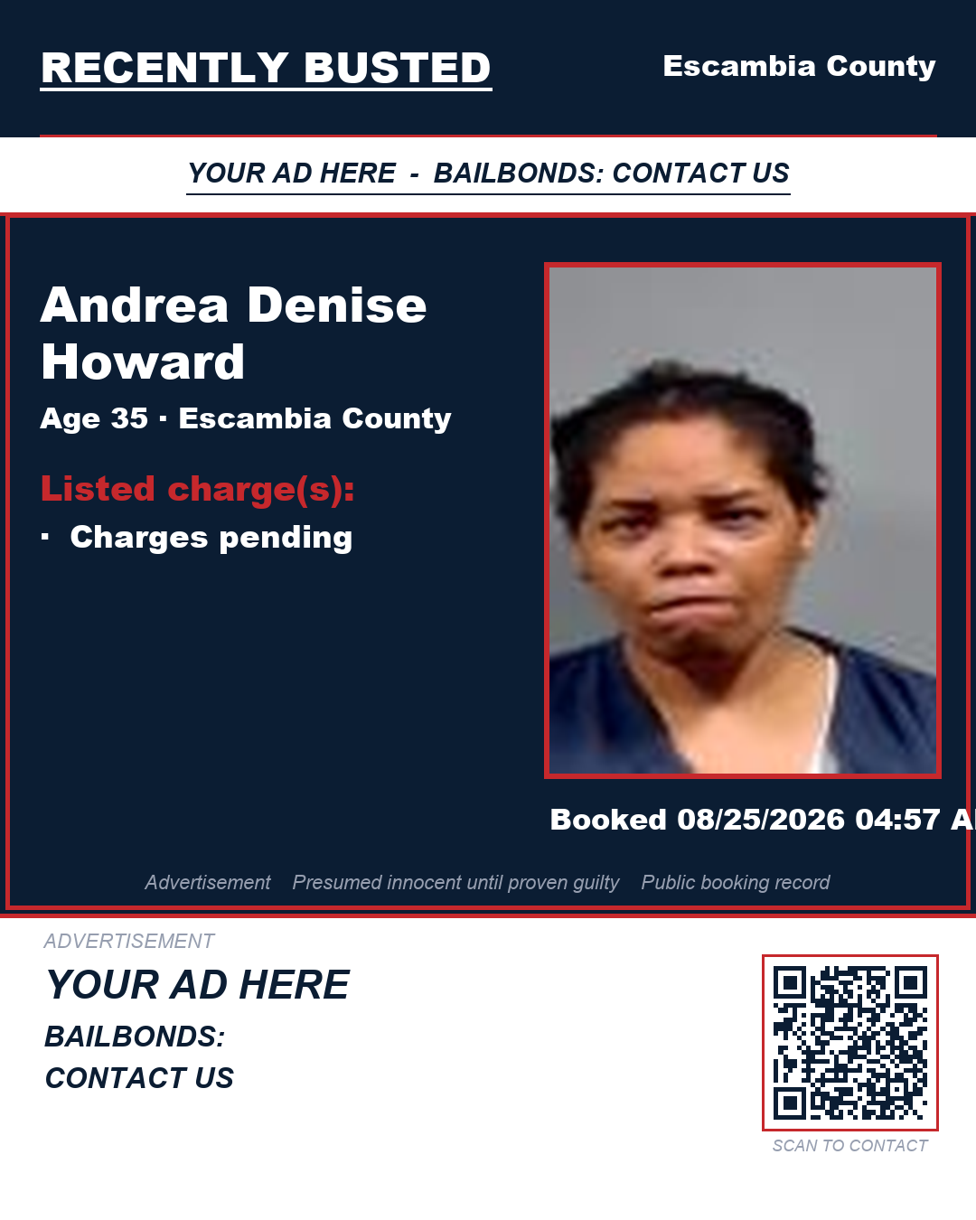 Arrest report - Andrea Denise Howard