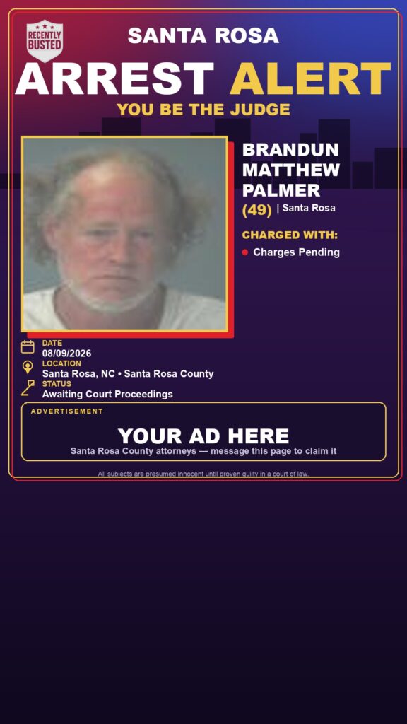 Arrest report — Brandun Matthew Palmer