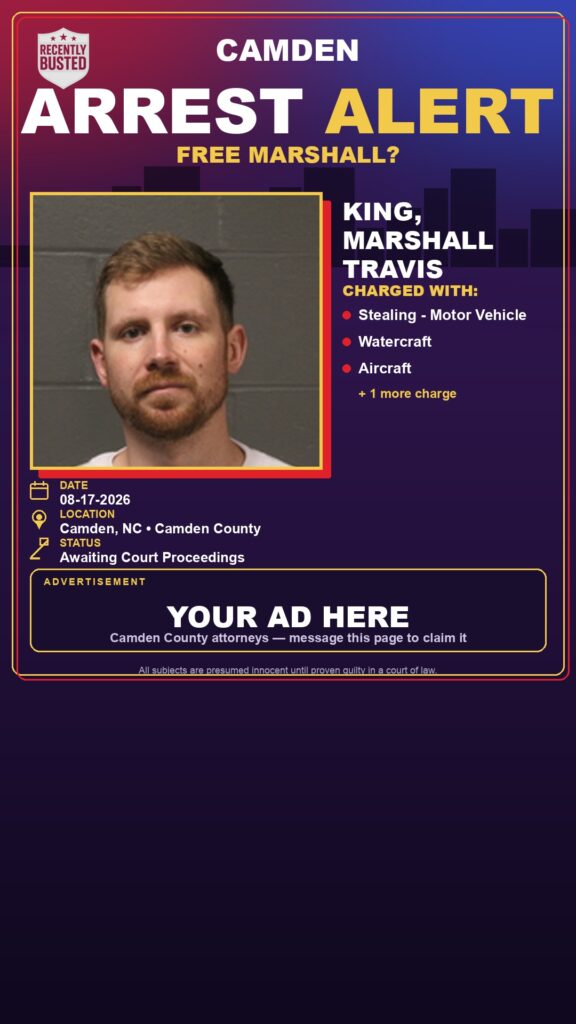 Arrest report — King, Marshall Travis