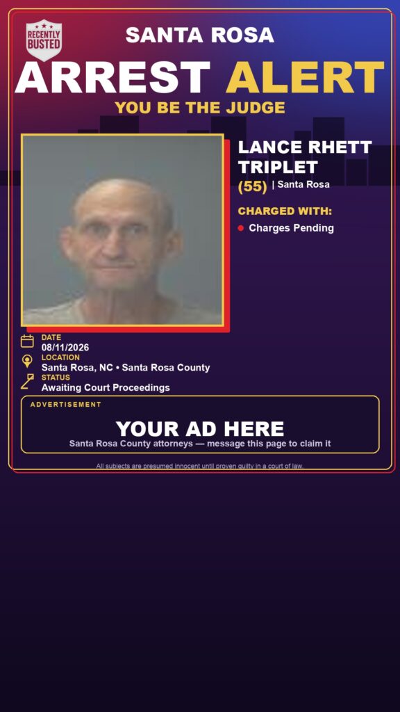 Arrest report — Lance Rhett Triplet