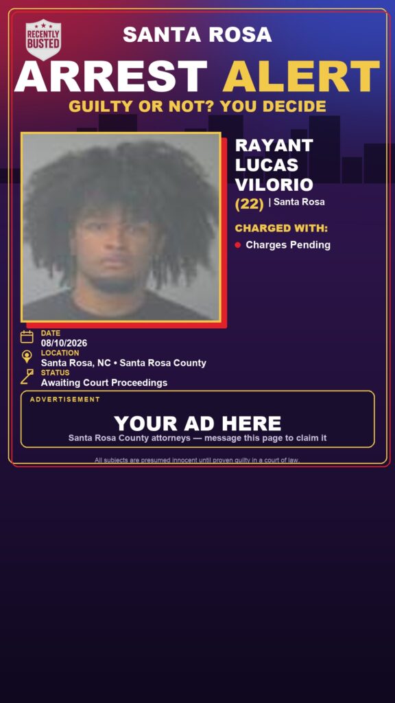 Arrest report — Rayant Lucas Vilorio